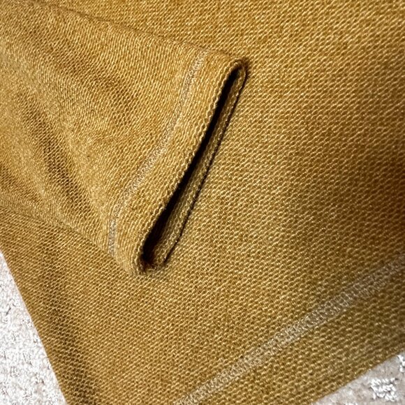 Men's The North Face Textured Cap Rock ¼ Zip Pullover Sweatshirt Jacket L Gold - Picture 3 of 12